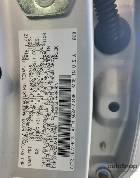 2013 Toyota Tacoma Double Cab z USA, uszkodzony, nr VIN 5TFJX4GN5DX017950